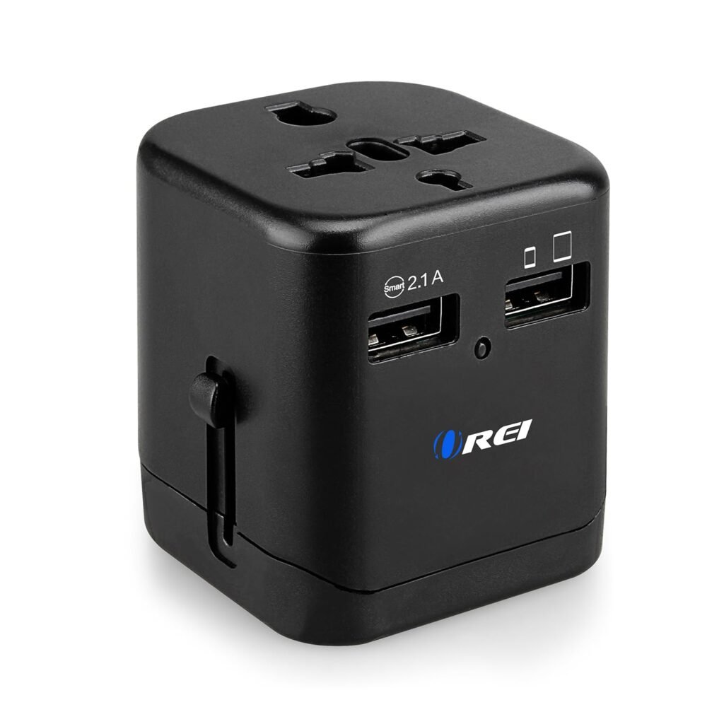 OREI Worldwide Universal Travel Adapter with Dual USB Ports